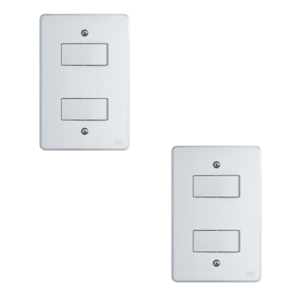 Kit Conjunto Interruptor 4x2 | 2 Teclas Paralelo 10a 250v 2 P